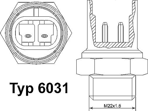 WAHLER 6031.92D - Термовыключатель, вентилятор радиатора / кондиционера autodif.ru