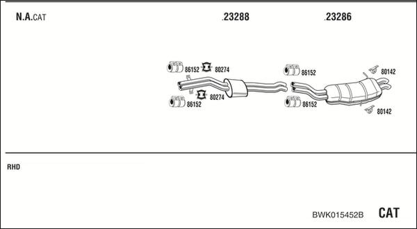 Walker BWK015452B - Система выпуска ОГ autodif.ru