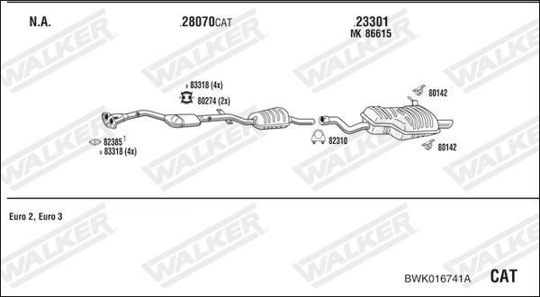 Walker BWK016741A - Система выпуска ОГ autodif.ru
