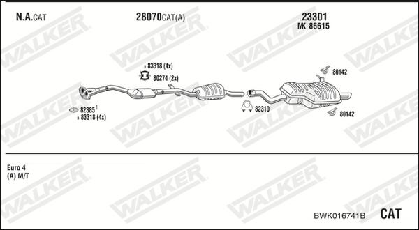 Walker BWK016741B - Система выпуска ОГ autodif.ru