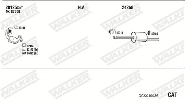 Walker DCK019936 - Система выпуска ОГ autodif.ru