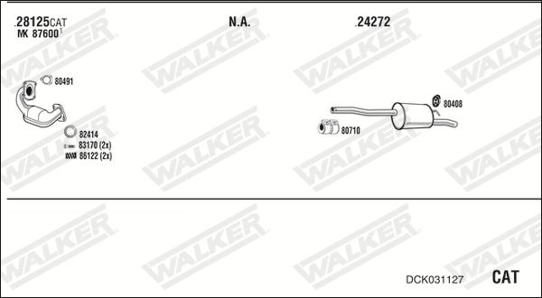 Walker DCK031127 - Система выпуска ОГ autodif.ru