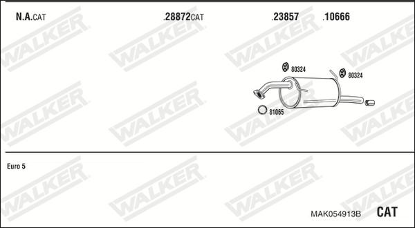 Walker MAK054913B - Система выпуска ОГ autodif.ru