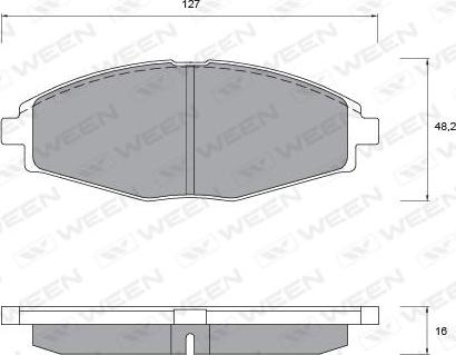 Ween 151-1106 - Тормозные колодки дисковые передние CHEVROLET Lanos, DAEWOO Matiz WEEN 151-1106 autodif.ru