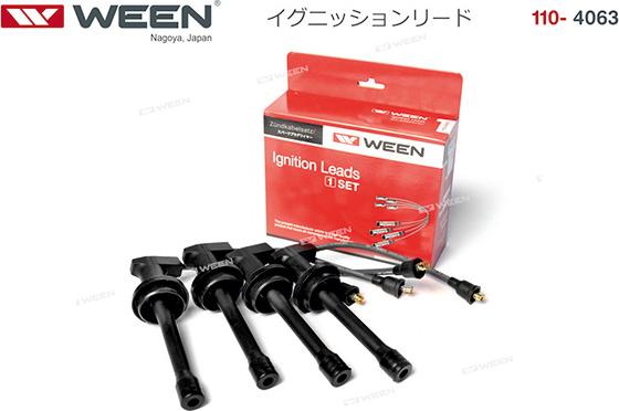 Ween 110-4063 - Высоковольтные провода, Класс F, N-Silicone, дв. ZMZ 405, 406, GAZ,UAZ, (1 компл.), WEEN, 110-4063 autodif.ru