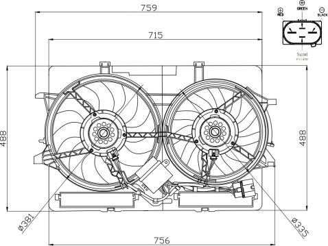 Wilmink Group WG2161758 - Вентилятор, охлаждение двигателя autodif.ru