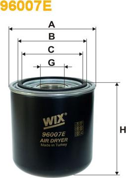 WIX Filters 96007E - Патрон осушителя воздуха, пневматическая система autodif.ru