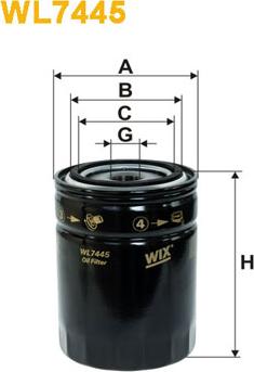 WIX Filters WL7445 - Масляный фильтр autodif.ru