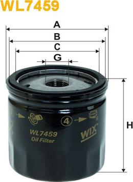 WIX Filters WL7459 - Масляный фильтр autodif.ru