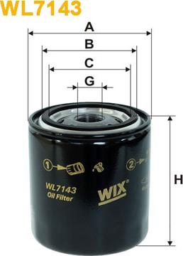 WIX Filters WL7143 - Масляный фильтр autodif.ru