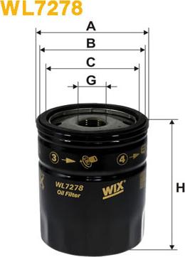 WIX Filters WL7278 - Масляный фильтр autodif.ru