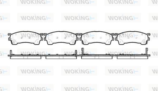 Woking P5153.04 - Тормозные колодки, дисковые, комплект autodif.ru