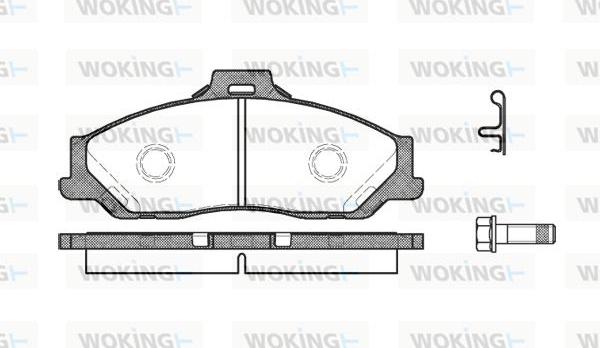 Woking P6303.01 - Тормозные колодки, дисковые, комплект autodif.ru