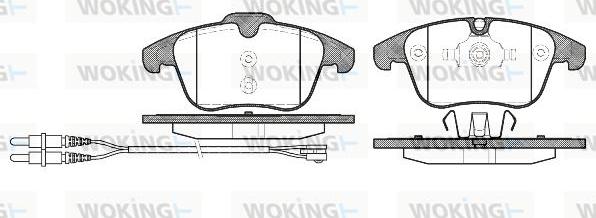 Woking P13493.01 - Тормозные колодки, дисковые, комплект autodif.ru