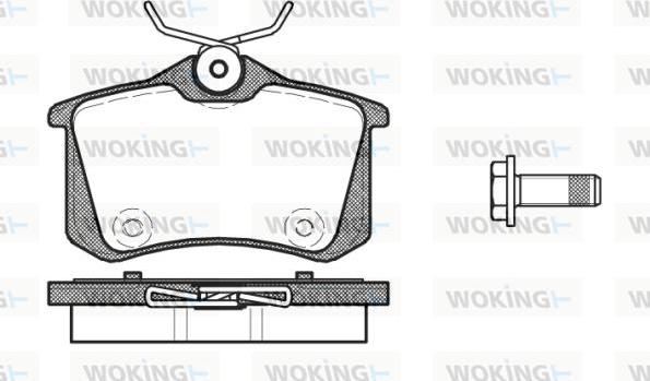 Woking P12913.00 - Тормозные колодки, дисковые, комплект autodif.ru