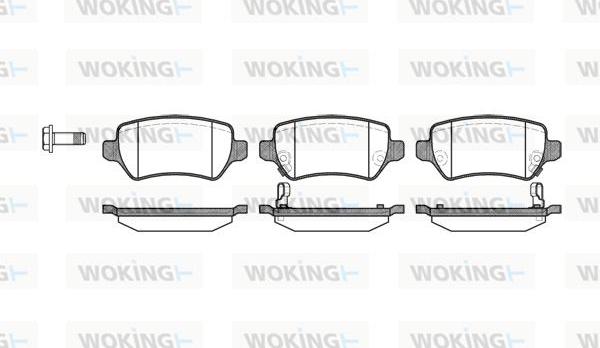 Woking P8573.02 - Тормозные колодки, дисковые, комплект autodif.ru