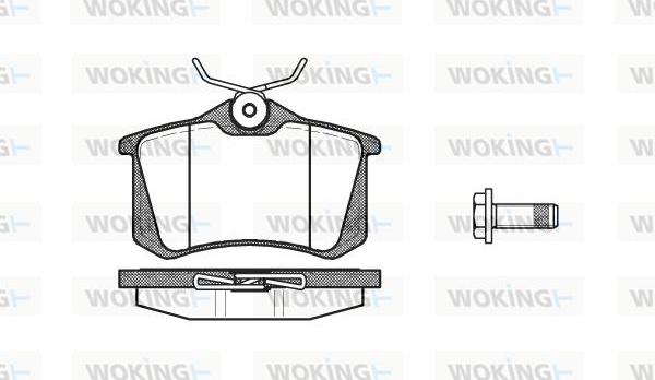 Woking P3633.05 - Тормозные колодки, дисковые, комплект autodif.ru