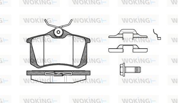 Woking P3633.16 - Тормозные колодки, дисковые, комплект autodif.ru