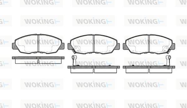 Woking P2243.02 - Тормозные колодки, дисковые, комплект autodif.ru