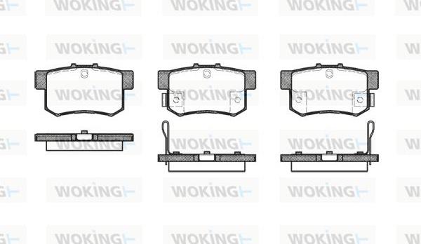 Woking P2253.22 - Тормозные колодки, дисковые, комплект autodif.ru