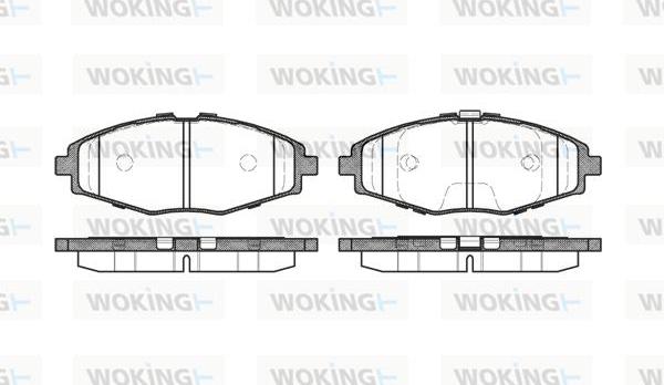Woking P7963.00 - Тормозные колодки, дисковые, комплект autodif.ru