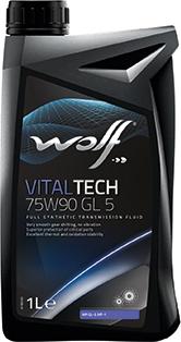 Wolf 8303906 - Масло трансмиссионное синтетическое quotVitalTech GL-5 75W-90quot, 1л autodif.ru