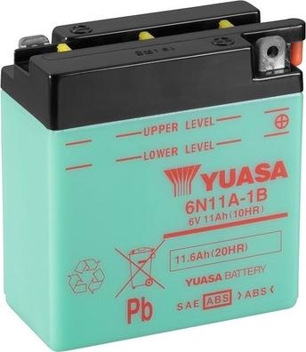 Yuasa 6N11A-1B - Стартерная аккумуляторная батарея, АКБ autodif.ru