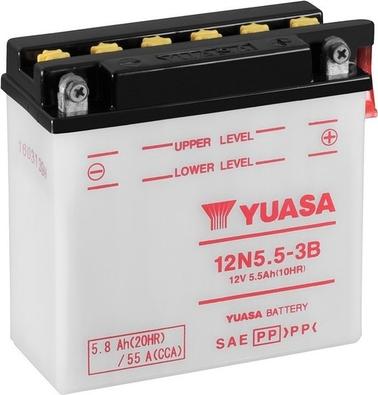 Yuasa 12N5.5-3B - Стартерная аккумуляторная батарея, АКБ autodif.ru