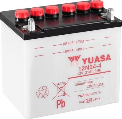 Yuasa 12N24-4 - Стартерная аккумуляторная батарея, АКБ autodif.ru