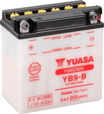 Yuasa YB9-B - Стартерная аккумуляторная батарея, АКБ autodif.ru
