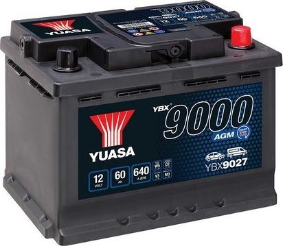 Yuasa YBX9027 - Стартерная аккумуляторная батарея, АКБ autodif.ru
