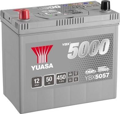 Yuasa YBX5057 - Стартерная аккумуляторная батарея, АКБ autodif.ru