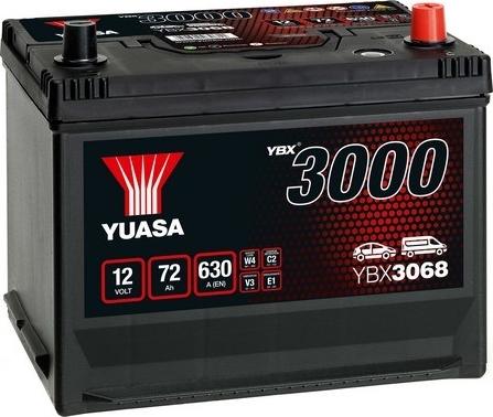 Yuasa YBX3068 - Стартерная аккумуляторная батарея, АКБ autodif.ru