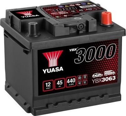 Yuasa YBX3063 - Стартерная аккумуляторная батарея, АКБ autodif.ru