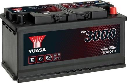 Yuasa YBX3019 - Стартерная аккумуляторная батарея, АКБ autodif.ru