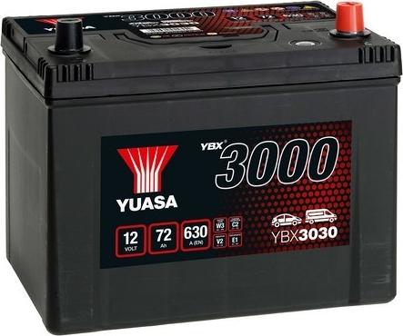 Yuasa YBX3030 - Стартерная аккумуляторная батарея, АКБ autodif.ru