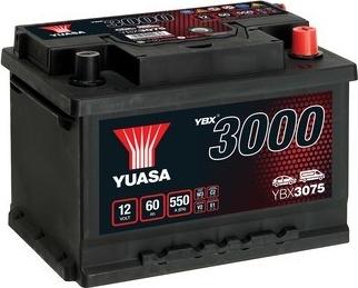 Yuasa YBX3075 - Стартерная аккумуляторная батарея, АКБ autodif.ru