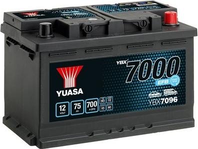 Yuasa YBX7096 - Стартерная аккумуляторная батарея, АКБ autodif.ru