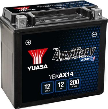 Yuasa YBXAX14 - Стартерная аккумуляторная батарея, АКБ autodif.ru