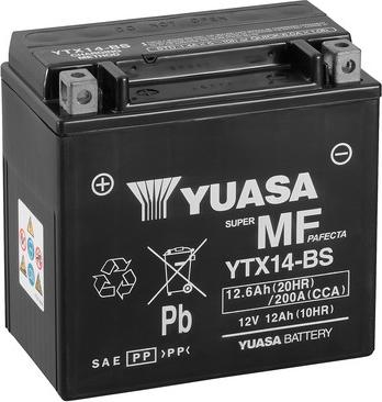 Yuasa YTX14-BS(CP) - Стартерная аккумуляторная батарея, АКБ autodif.ru
