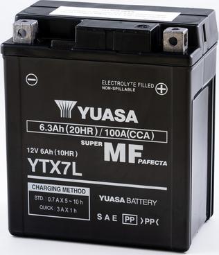 Yuasa YTX7L - Стартерная аккумуляторная батарея, АКБ autodif.ru