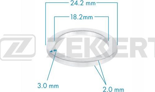 Zekkert BE-3576 - Уплотнительное кольцо, резьбовая пробка маслосливного отверстия autodif.ru