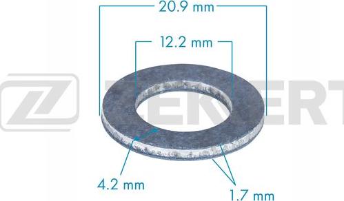 Zekkert BE-3570 - Уплотнительное кольцо, резьбовая пробка маслосливного отверстия autodif.ru
