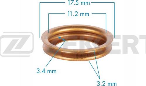 Zekkert BE-3571 - Уплотнительное кольцо, резьбовая пробка маслосливного отверстия autodif.ru