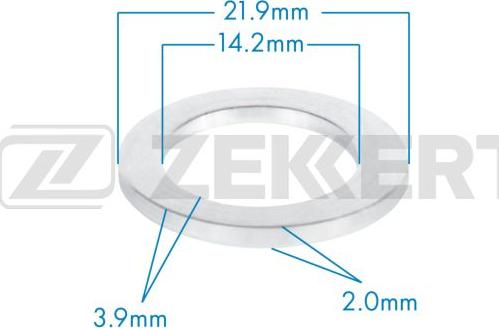 Zekkert BE-3667 - Уплотнительное кольцо, резьбовая пробка маслосливного отверстия autodif.ru