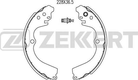Zekkert BK-4040 - Комплект тормозных колодок, барабанные autodif.ru