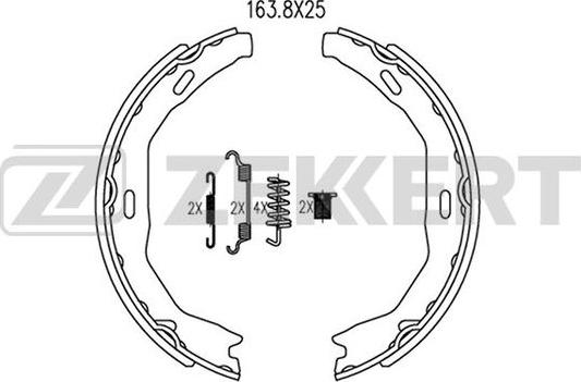 Zekkert BK-4081 - Комплект тормозных колодок, барабанные autodif.ru