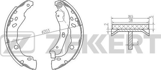 Zekkert BK-4101 - Комплект тормозных колодок, барабанные autodif.ru