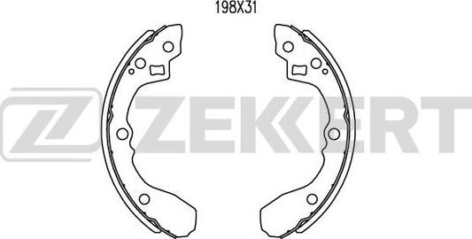 Zekkert BK-4257 - Комплект тормозных колодок, барабанные autodif.ru