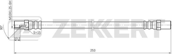Zekkert BS-9496 - Тормозной шланг autodif.ru